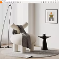 Modern single sofa 3d model