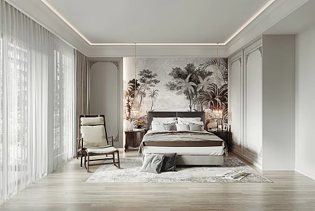 American Bedroom 3d model