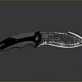 Tactical Folding Knife Featuring Serrated Blade Black Ergonomic Handle And Modern Design