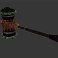 Heavy Duty Decorative Hammer with Blue Gold Accents and Black Handle