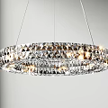 Round Crystal Chandelier With Cut Facets Modern Elegant Sparkling Interior Lighting 3d model