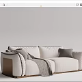 modern arflex double sofa 3d model