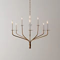 Elegant Gold Modern Chandelier With Multiple Arms And Candle Shaped Bulbs