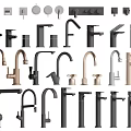 Diverse Modern Shower Heads With Various Designs And Finishes For Bathroom Fixtures
