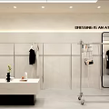 Modern White Clothing Store With Window Display Mannequins Minimalist Entrance And Welcome Sign Design