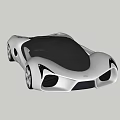 Futuristic White Sports Car With Sleek Aerodynamic Body And Alloy Wheels