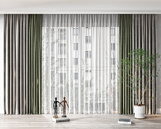 Modern Curtains 3d model