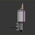 Futuristic Electric Motor With Edrive Technology And Colorful Wires In Sci Fi Machinery