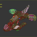 Futuristic Green Cosmic Aerospace Craft With Transparent Cockpit And Circular Propulsion