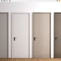 Modern Swing Doors With Different Colors And Wooden Textures For Interior
