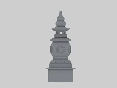 Traditional Pagoda Like Structure With Multi tiered Design And Decorative Carvings 3d model