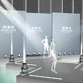 Heartland Themed Event Stage With Mannequins And Lighting