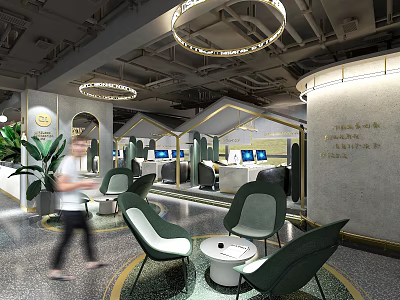 Modern Internet Cafe 3d model