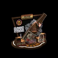 Commercial Retail Display Equipment For Beer Bottles Crates And Promotional Stand Setup
