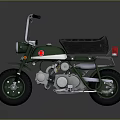 Green Retro Motorcycle With Black Seat Chrome Handlebars And Classic Headlight