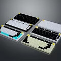 Various Colorful Computer Keyboards Collection With Different Designs And Styles