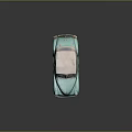 Vintage Green Convertible Car With Canvas Top And Classic Design Elements