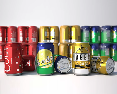 Modern Beverage Coke Beverage Packaging 3d model