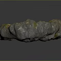 Stone Arch Structure With Rough Texture And Natural Gray Yellow Green Hues On Gradient Background