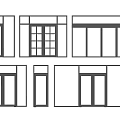 Various Modern Window And Door Designs With Black Frames And Glass Panels