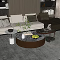 Modern Coffee Table Round Coffee Table Letters Coffee Table Marble Coffee Table Coffee Table Ornaments 3d model