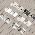 Open Books Magazines Scattered On Wooden Floor With Cover