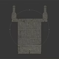 Classic Stone Bridge Structure With Decorative Railings And Solid Stone Deck