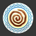 Modern Cake Cream Pie Cinnamon Rolls 3d model