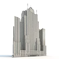 Tall Modern Commercial Complex Featuring Glass Facade And Contemporary Architecture Design