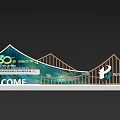 30th Anniversary Business Street Photo Check-in Spot With Welcome Sign And Bridge Structure
