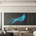 Modern Living Room Interior With TV Wall Sofa Coffee Table Fireplace And Decorative Lighting