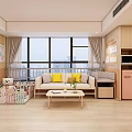 Cozy Pastel Themed Baby Care Room With Complete Nursing Facilities And Comfortable Indoor Rest Space