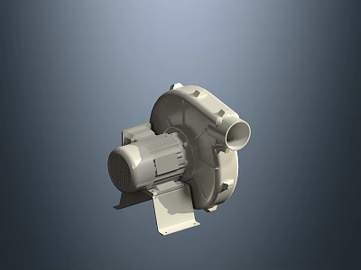 Industrial Blower Equipment with Electric Motor and Impeller Housing Design 3d model