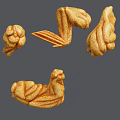 Golden Crispy Fried Chicken Pieces Showing Various Shapes And Textures