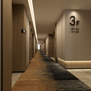 Guestroom Corridor 3d model