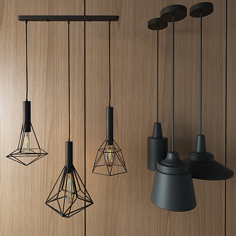 Industrial LOFT chandelier 3d model