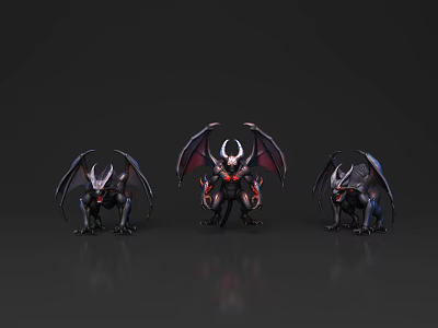 Bat Beast Demon Type Blood-sucking Demon Character Monster Gargoyle-like Demon Bat Warcraft Demon Flying Character Animal Character 3d model
