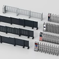 Various Types of Security Fences Barriers and Electric Gates With Access Control Devices