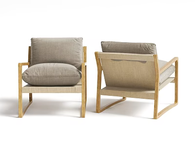 Modern Single Sofa Chair Armchair Sofa Chair Dining Chair Leisure Chair 3d model