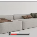 Modern normann COPENHAGEN three-seat sofa 3d model