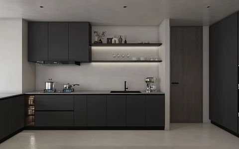 Modern Kitchen Minimalist Kitchen 3d model