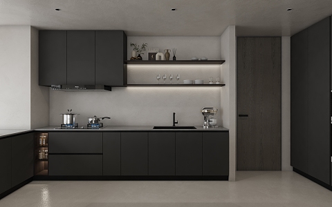 Modern Kitchen Minimalist Kitchen 3d model