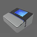 Modern Smart Commercial Device With Blue Touchscreen Display And Compact Business Design 3d model