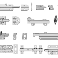 Stainless Steel Pipe Hardware Components Including Hinges Latches And Brackets