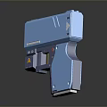Blue Handheld Weapon Featuring Yellow Component And Modern Ergonomic Design Structure