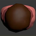 3D Animated Game Character With Brown Hair Green Eyes Red Scarf And Pink Top