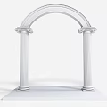 Classical Roman Columns With Arch And Decorative Capitals Architectural Design
