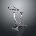 Gray And White Elliptical Trainer With Sturdy Handles And Pedals On Dark Background