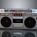 Vintage JVC Boombox With Dual Speakers Cassette Player Electronic Device
