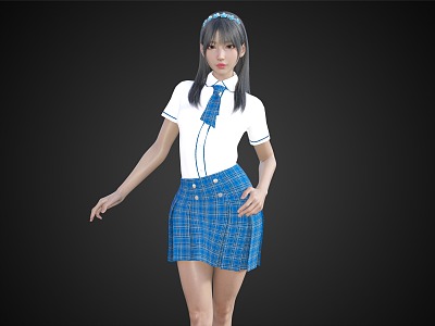 JK Royal Sister Beauty Model Cute Girl 3d model